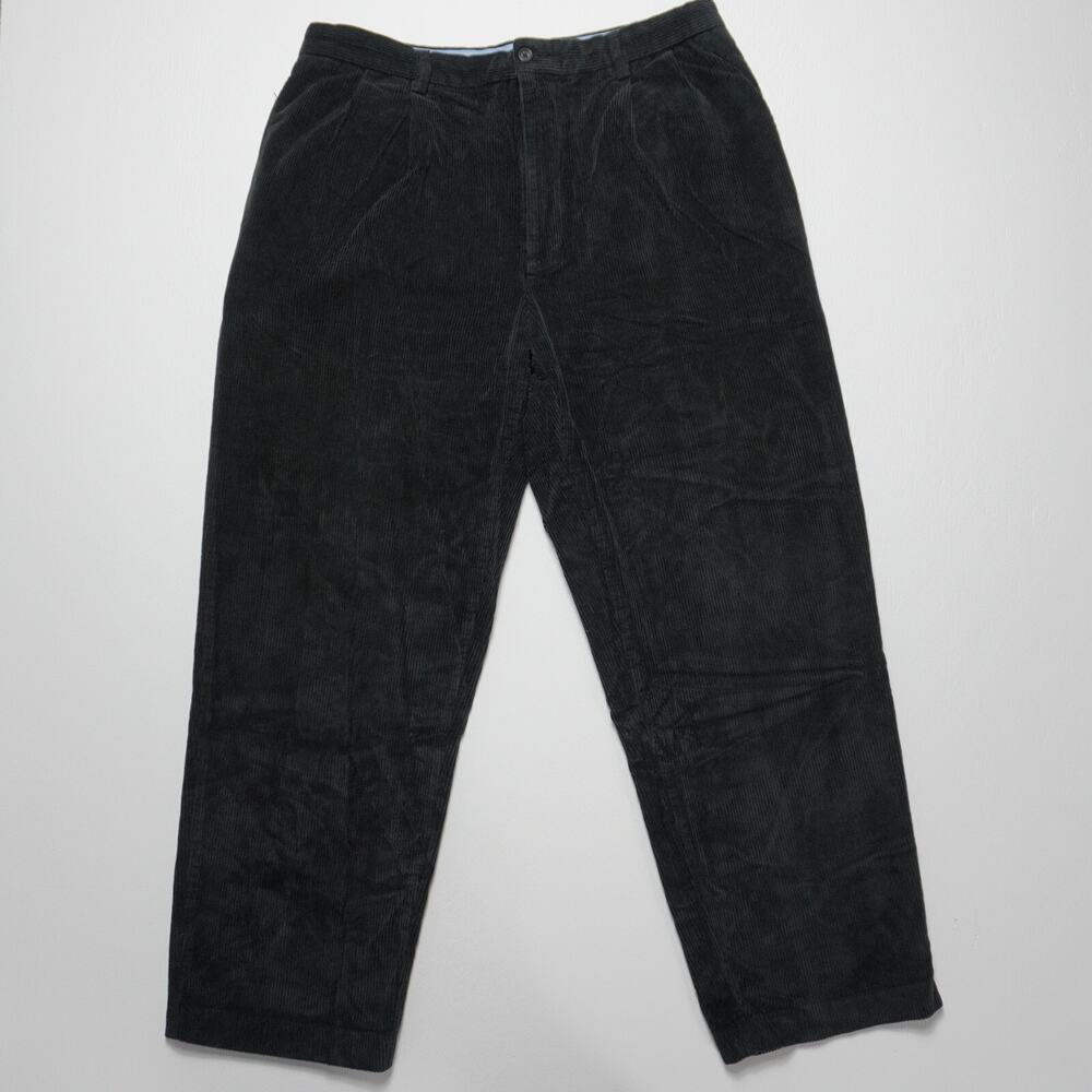 Vintage Y2K Tommy Hilfiger Golf Pants 36x32 Black Corduroy Cotton Men's Classic